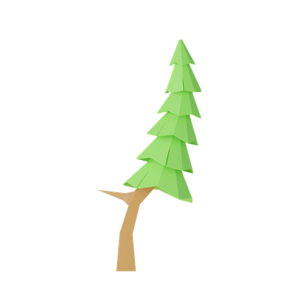 Árbol y rocas lowpoly  3D Icon