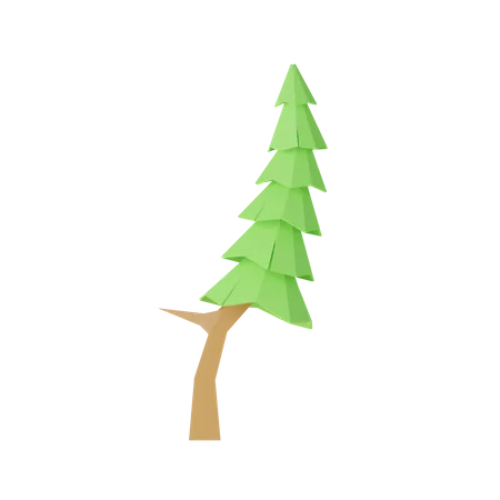 Árbol y rocas lowpoly  3D Icon