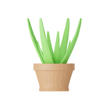 Lowpoly Plant And Stone  3D Icon