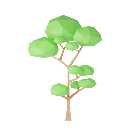 Lowpoly Plant And Stone Object 3D Icon