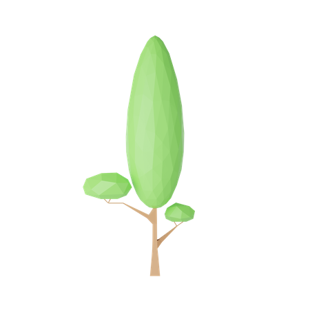 Lowpoly Plant And Stone  3D Icon