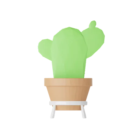 Planta e pedra lowpoly  3D Icon