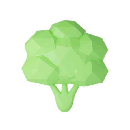 Planta e pedra lowpoly  3D Icon