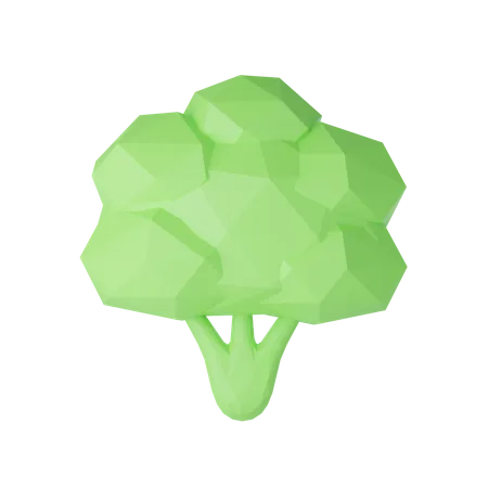 Planta e pedra lowpoly  3D Icon