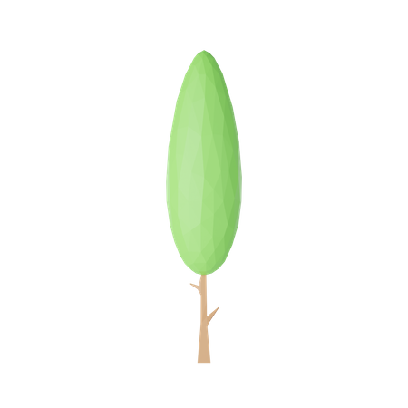 Planta e pedra lowpoly  3D Icon