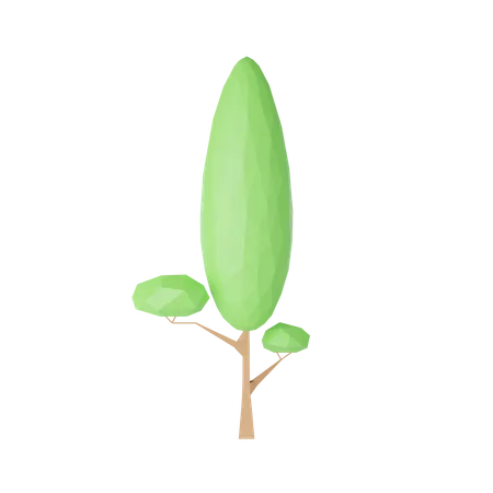 Planta e pedra lowpoly  3D Icon