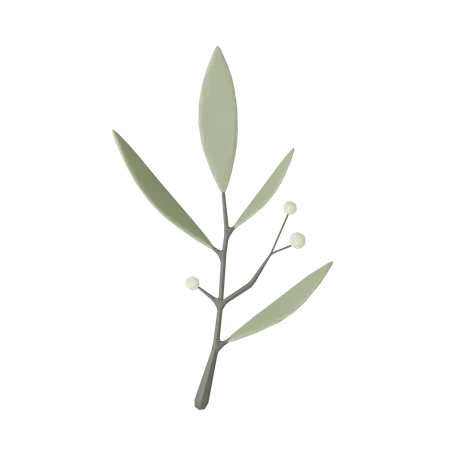 Plante et pierre lowpoly  3D Icon