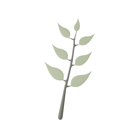 Plante et pierre lowpoly  3D Icon