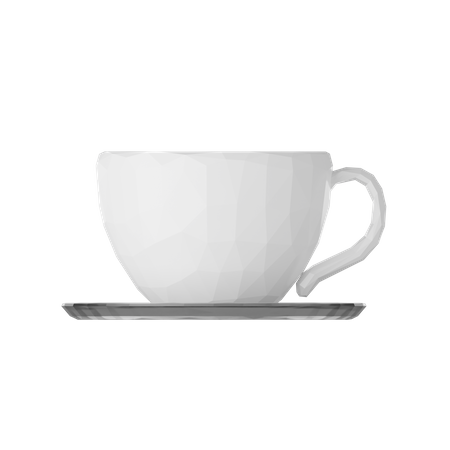 Lowpoly Tea Cup  3D Icon