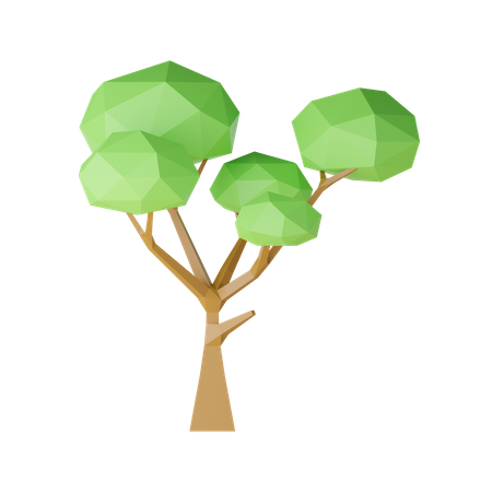 Lowpoly Tree  3D Icon