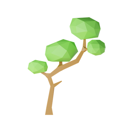 Lowpoly Tree 3D Icon
