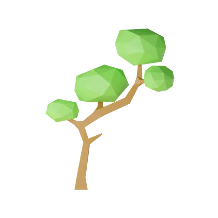 Lowpoly Tree 3D Icon