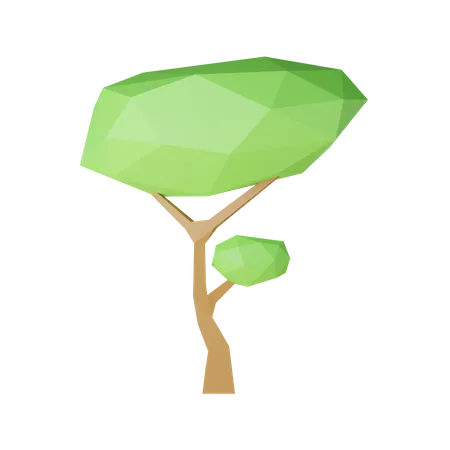 3 D Low Poly Tree 3D Icon