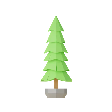 3 D Lowpoly Tree And Rocks 3D Icon