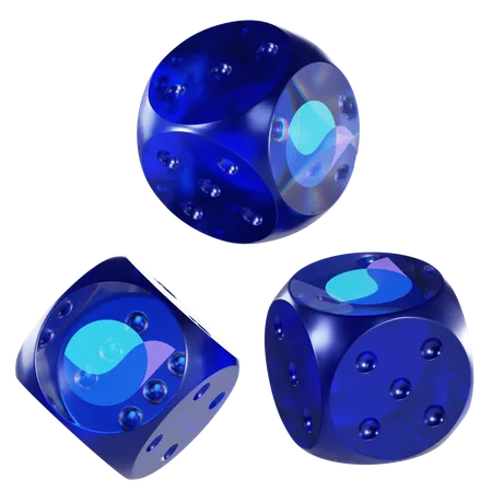 Lqty Glass Dice Crypto  3D Icon