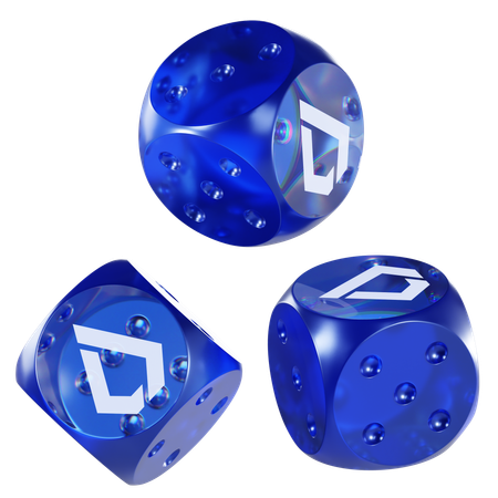 Lsk Glass Dice Crypto  3D Icon