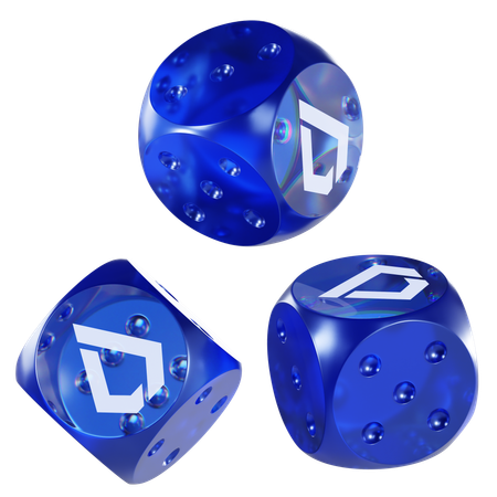 Lsk Glass Dice Crypto  3D Icon