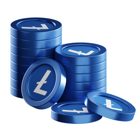 Ltc Coin Stacks  3D Icon