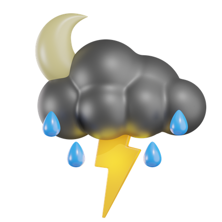 Flash de chuva da lua  3D Icon