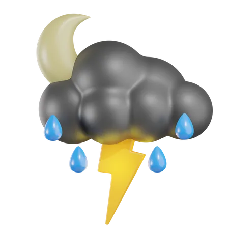 Flash de chuva da lua  3D Icon