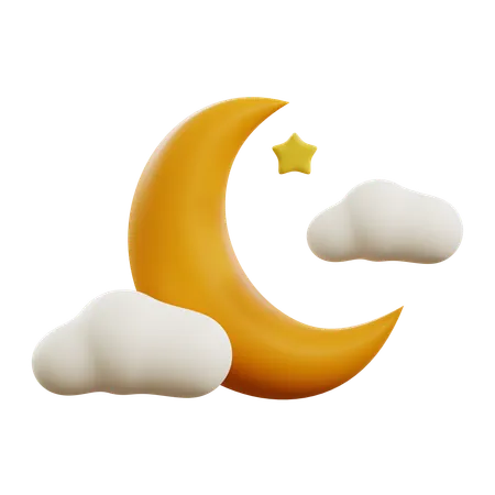 Lua crescente  3D Icon