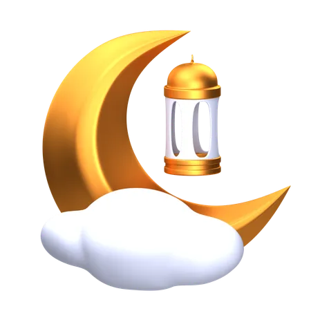 Lua crescente  3D Icon