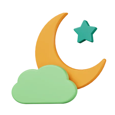 Lua crescente  3D Icon