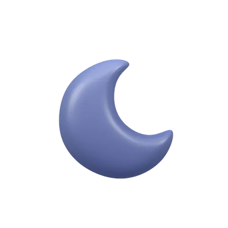 Lua crescente  3D Icon