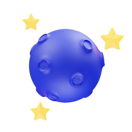 Lua e estrela  3D Icon