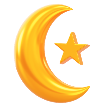 Lua e estrelas  3D Icon