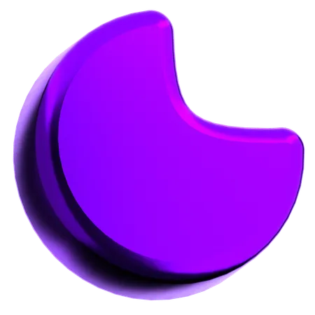 Forma abstrata da lua  3D Icon