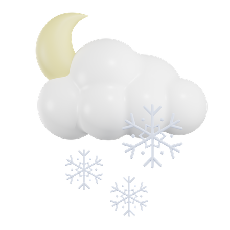 Lua nuvem neve chuva  3D Icon