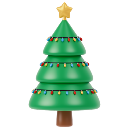 Luces del arbol de navidad  3D Icon