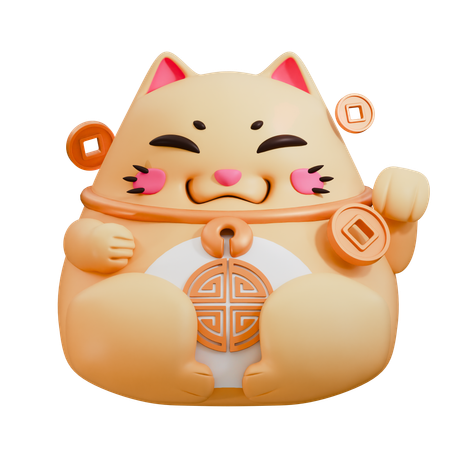 Lucky Cat  3D Icon