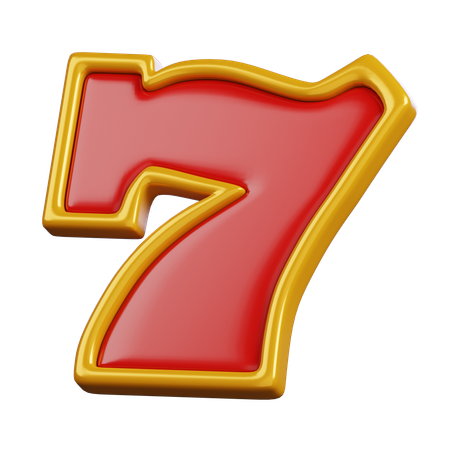 Lucky Number Seven  3D Icon