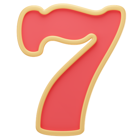 Lucky Number Seven  3D Icon