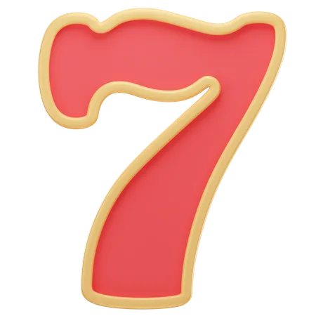 Lucky Number Seven  3D Icon