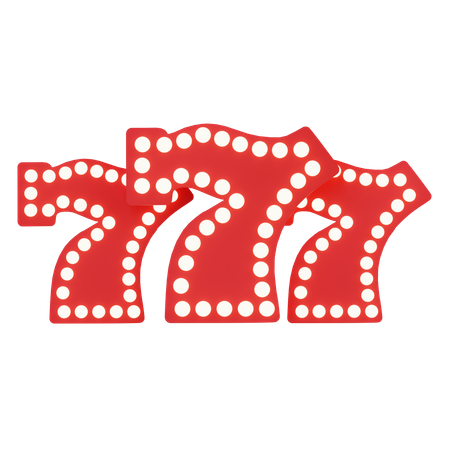 Lucky Number Seven  3D Icon