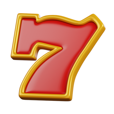 Lucky Number Seven  3D Icon