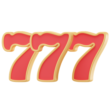 Lucky Number Seven  3D Icon