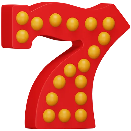 Lucky Number Seven 3D Icon