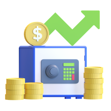 Lucro da poupança  3D Icon