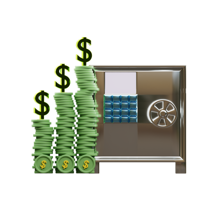 Lucro de depósito bancário  3D Icon