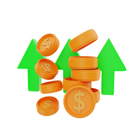 Lucro financeiro  3D Icon