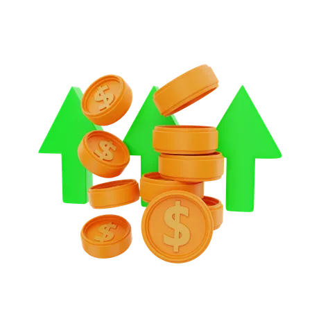 Lucro financeiro  3D Icon