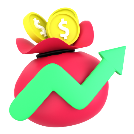 Lucro financeiro  3D Icon