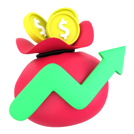 Lucro financeiro  3D Icon