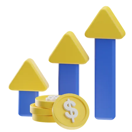 Lucro financeiro  3D Icon