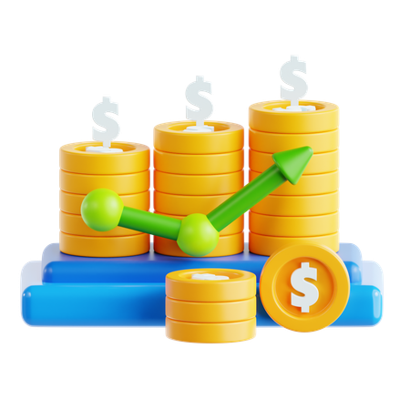 Lucro financeiro  3D Icon