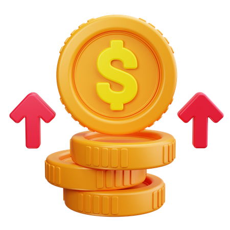 Lucro financeiro  3D Icon